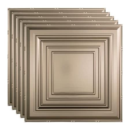 Acoustic Ceiling Products Fasade Traditional Syle # 3 - 23-3/4" x 23-3/4" PVC Lay In Tile in Brushed Nickel - PL5429